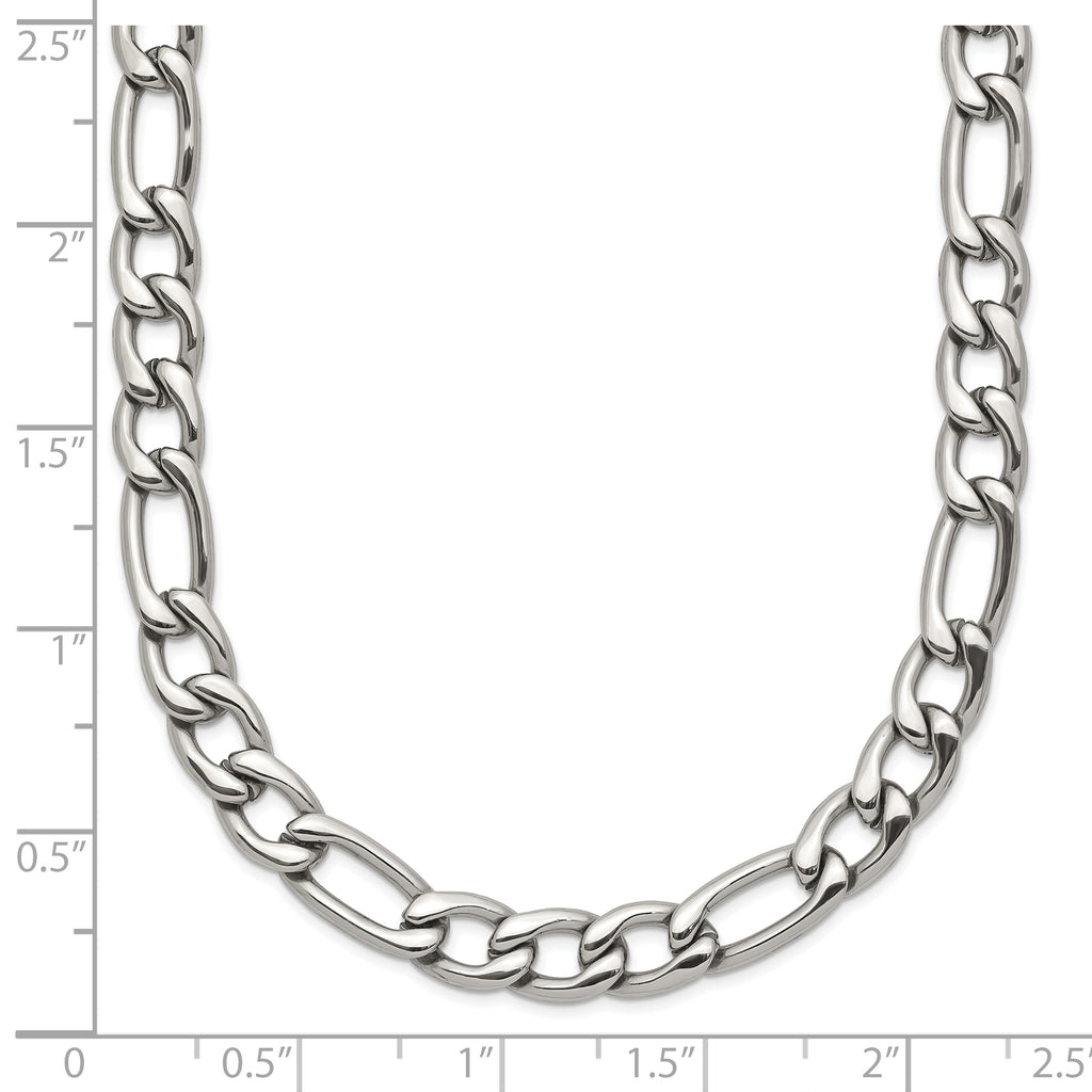 Chisel Stainless Steel Polished 6mm 24 inch Figaro Chain