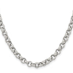 Men's Stainless Steel Rolo Chain Necklace 6mm