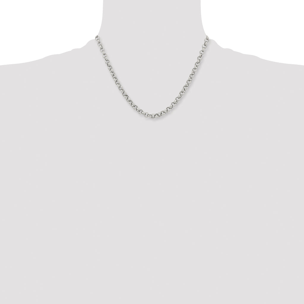 Chisel Stainless Steel Polished 6mm Rolo Chain