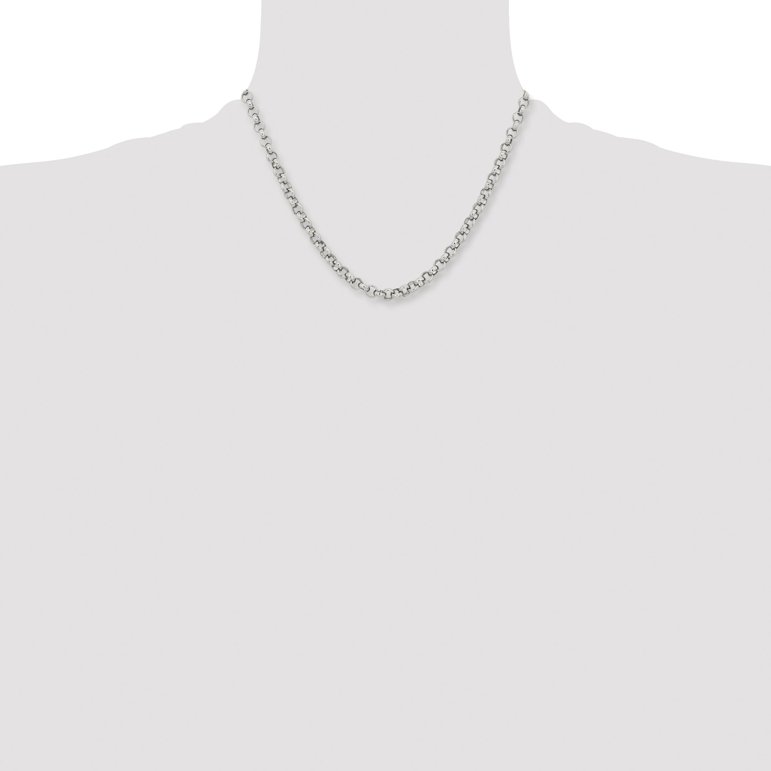 Chisel Stainless Steel Polished 6mm Rolo Chain