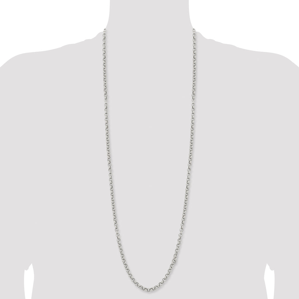 Chisel Stainless Steel Polished 6mm Rolo Chain