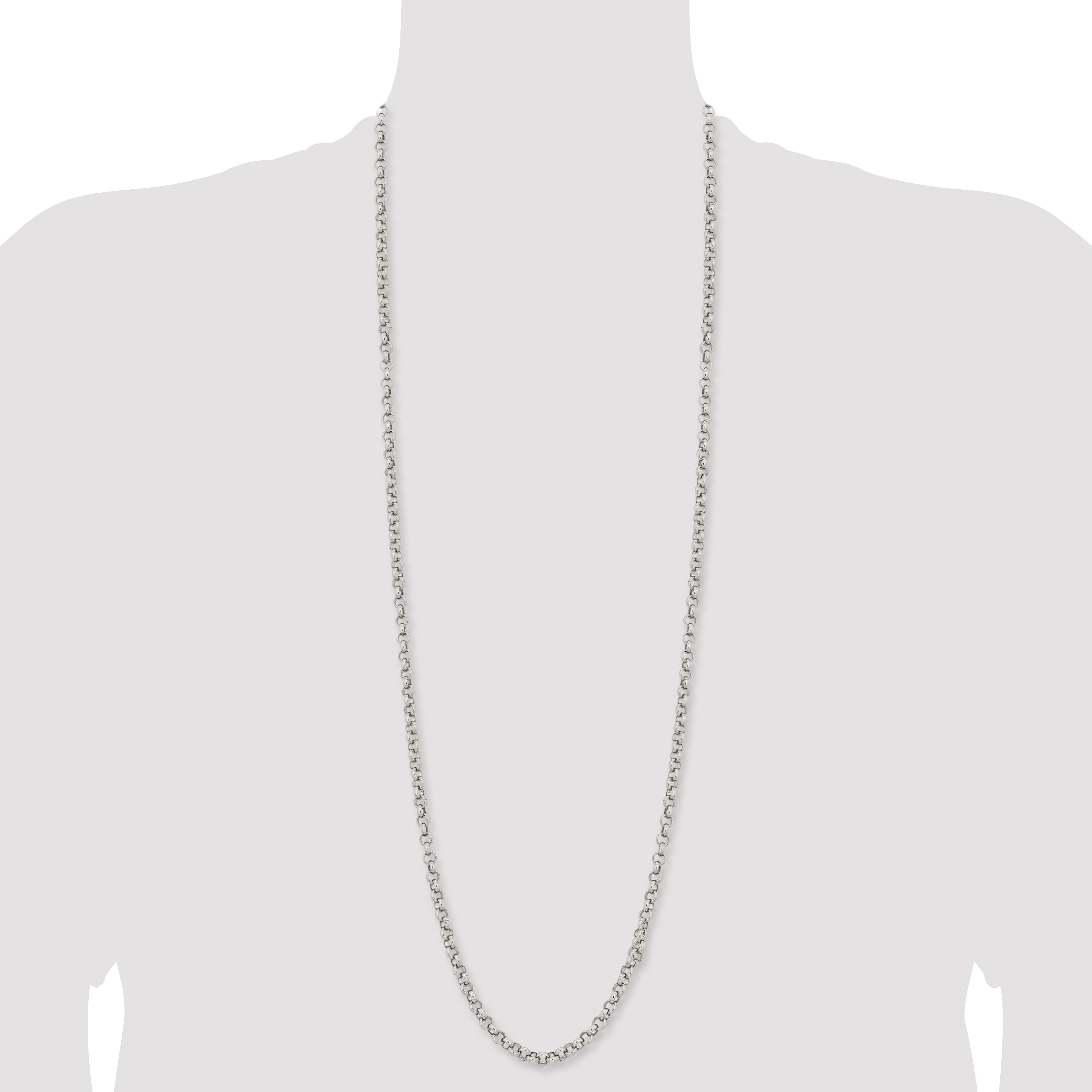 Chisel Stainless Steel Polished 6mm Rolo Chain