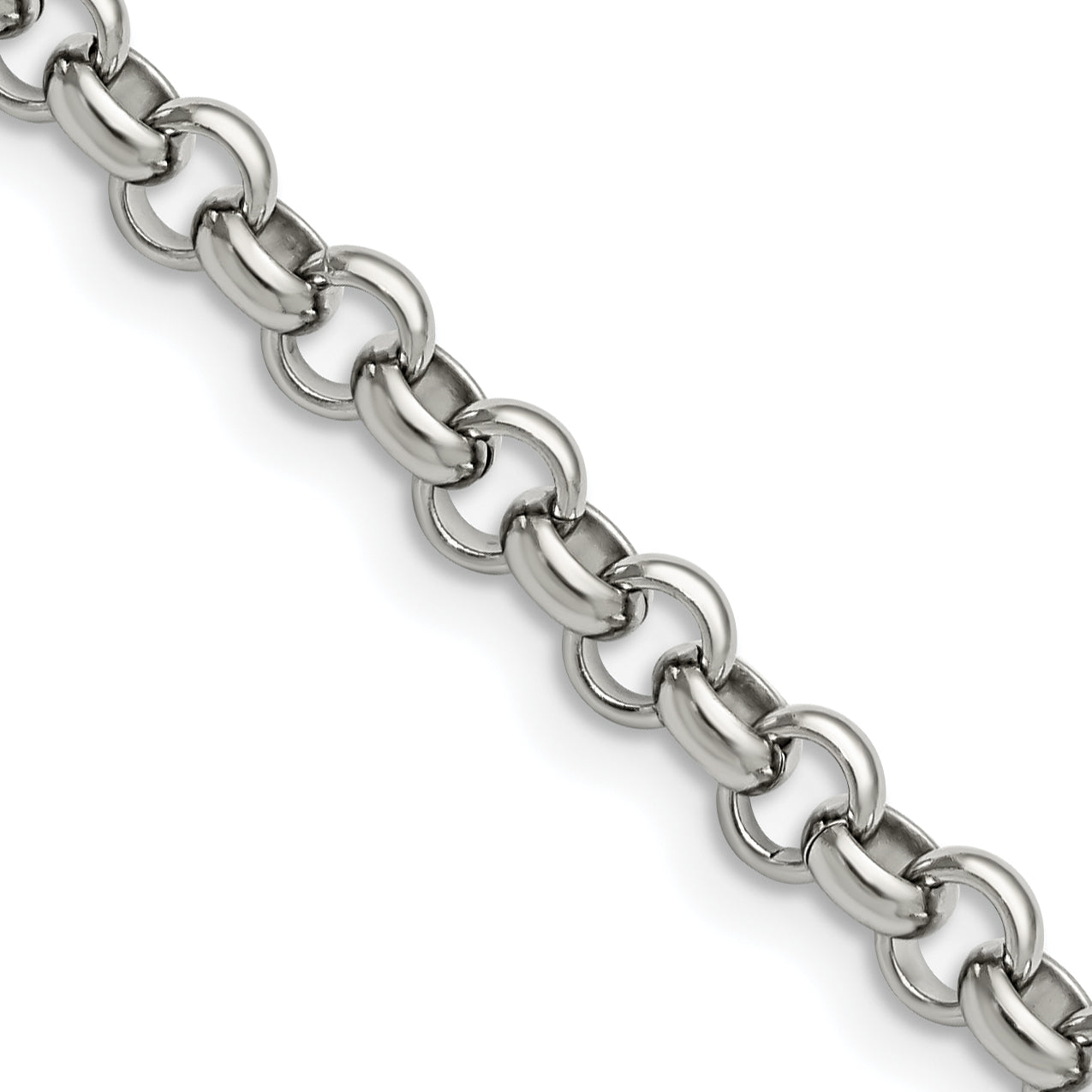 Men's Stainless Steel Rolo Chain Necklace 6mm Main image