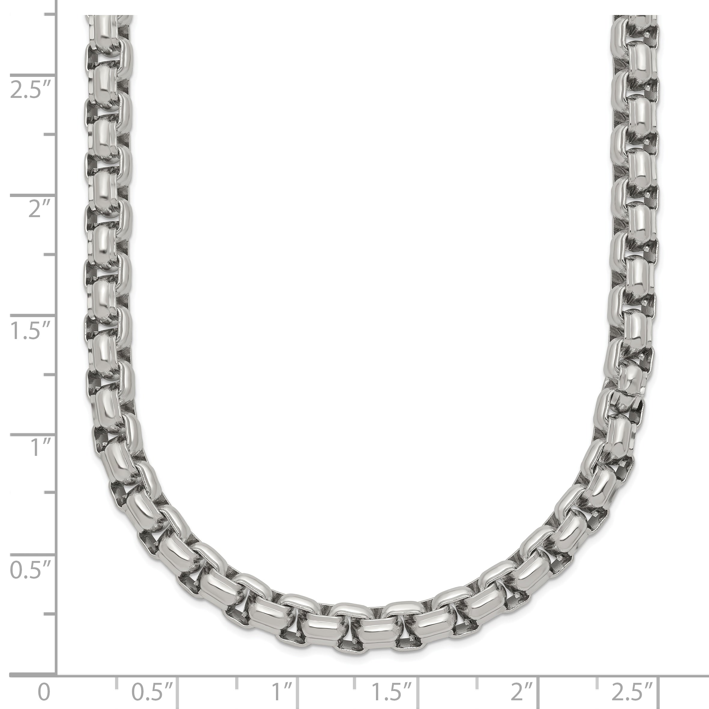 Chisel Stainless Steel Polished 24 inch Fancy Box Chain