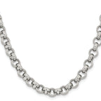 Stainless Steel Rolo Chain Necklace 8mm