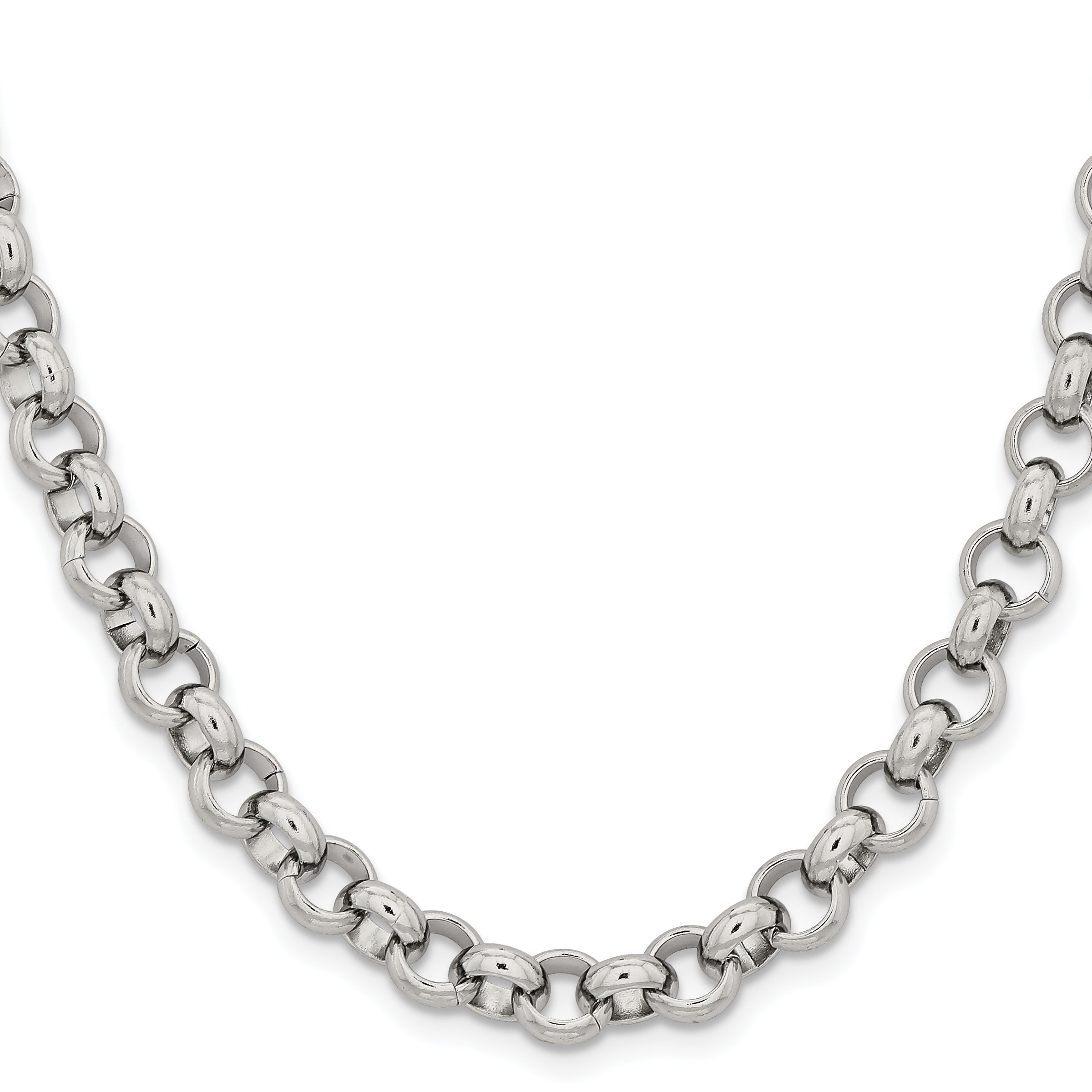 Chisel Stainless Steel Polished 8mm Rolo Chain