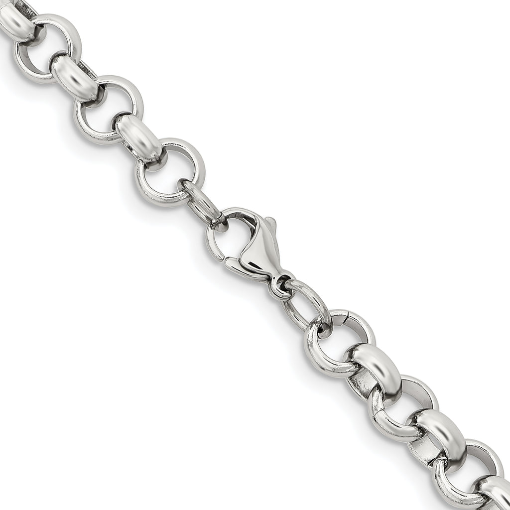 Chisel Stainless Steel Polished 8mm Rolo Chain