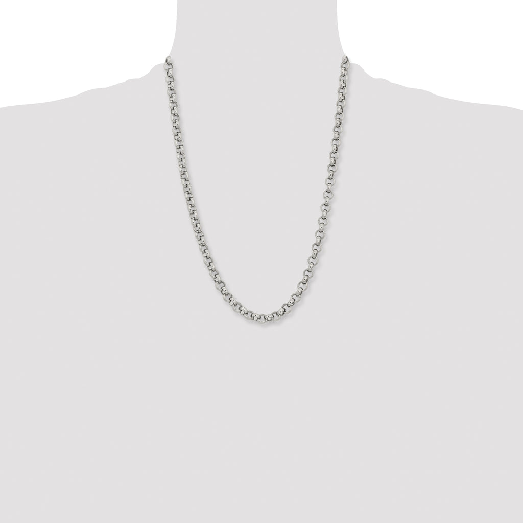 Chisel Stainless Steel Polished 8mm Rolo Chain