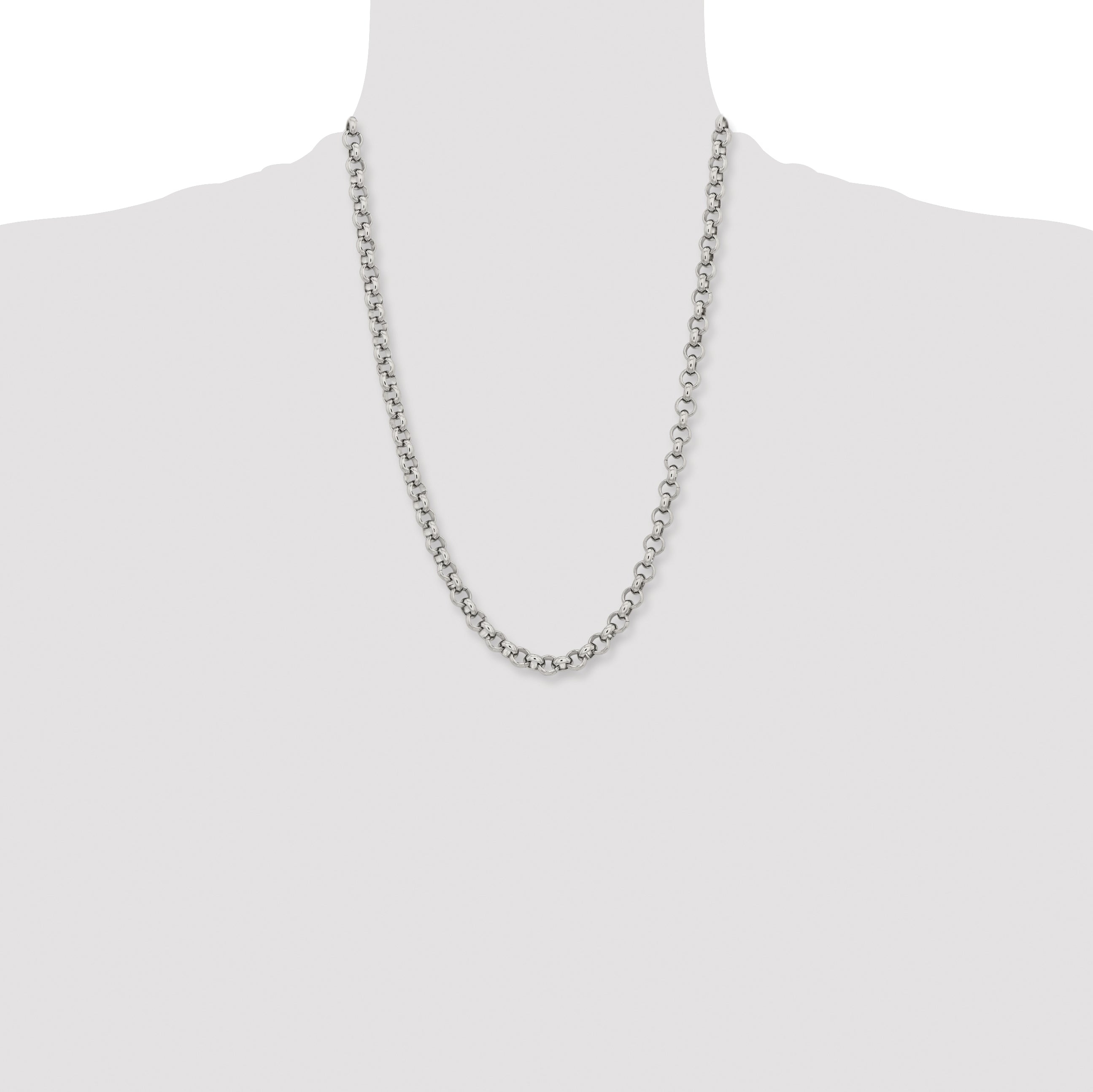 Chisel Stainless Steel Polished 8mm Rolo Chain