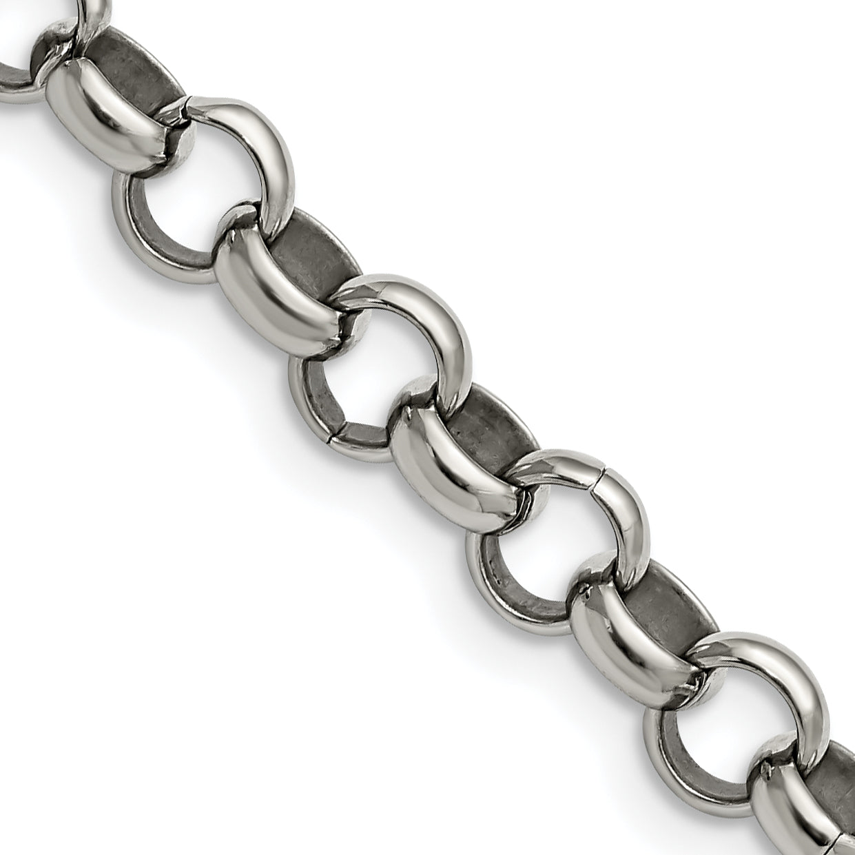 Stainless Steel Rolo Chain Necklace 8mm Main image
