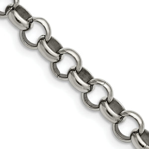 Stainless Steel Rolo Chain Necklace 8mm