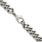 Polished Stainless Steel Curb Chain Necklace 10mm