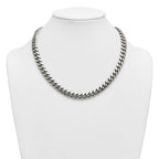 Polished Stainless Steel Curb Chain Necklace 10mm