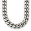 Polished Stainless Steel Curb Chain Necklace 10mm