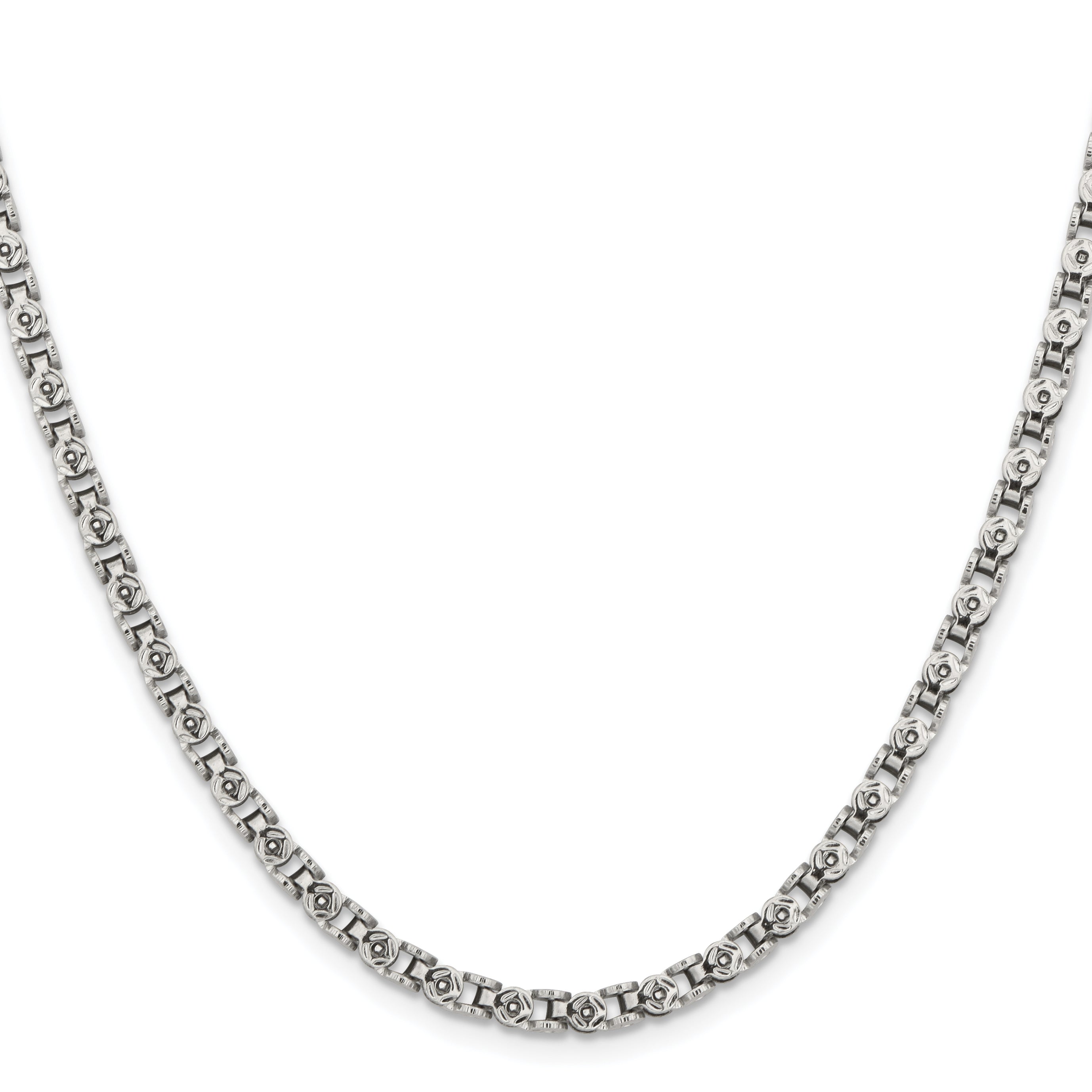 Chisel Stainless Steel Polished 22 inch Fancy Circle Link Chain
