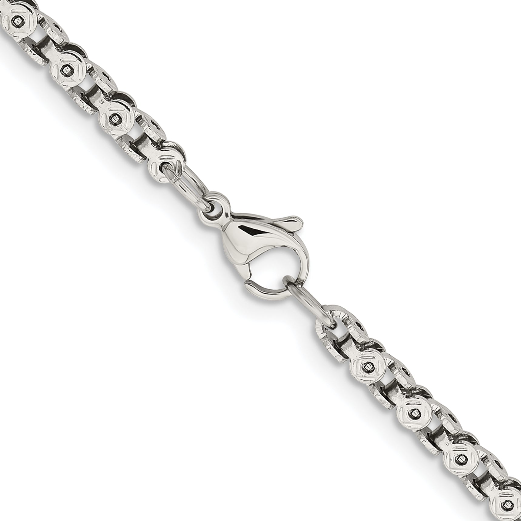 Chisel Stainless Steel Polished 22 inch Fancy Circle Link Chain