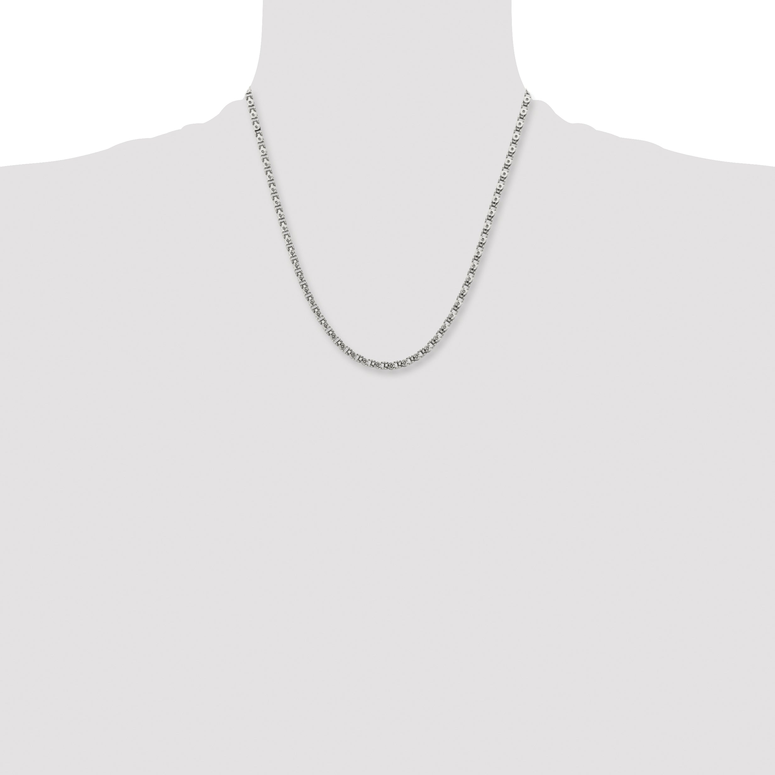 Chisel Stainless Steel Polished 20 inch Fancy Circle Link Chain