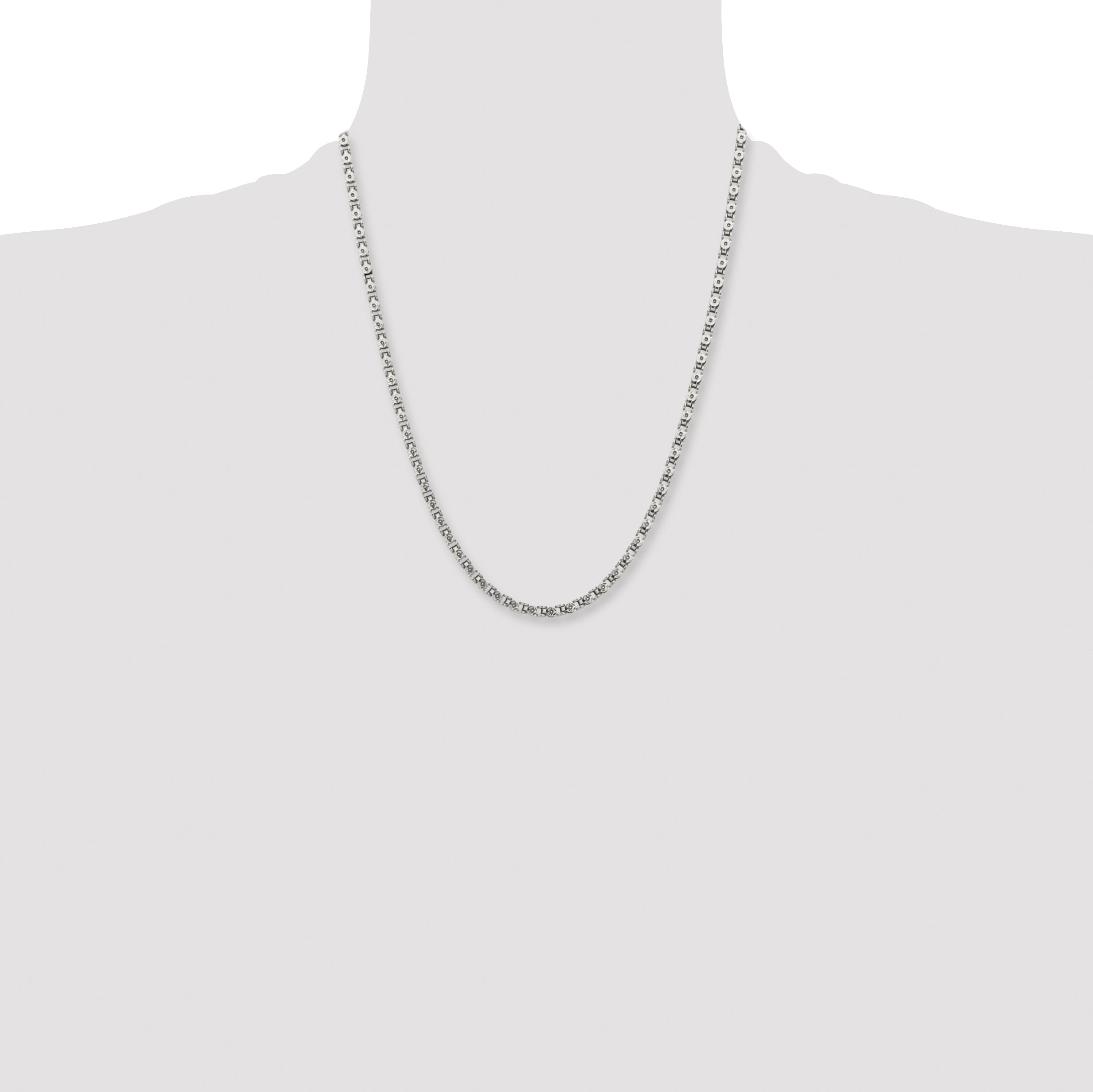 Chisel Stainless Steel Polished 22 inch Fancy Circle Link Chain