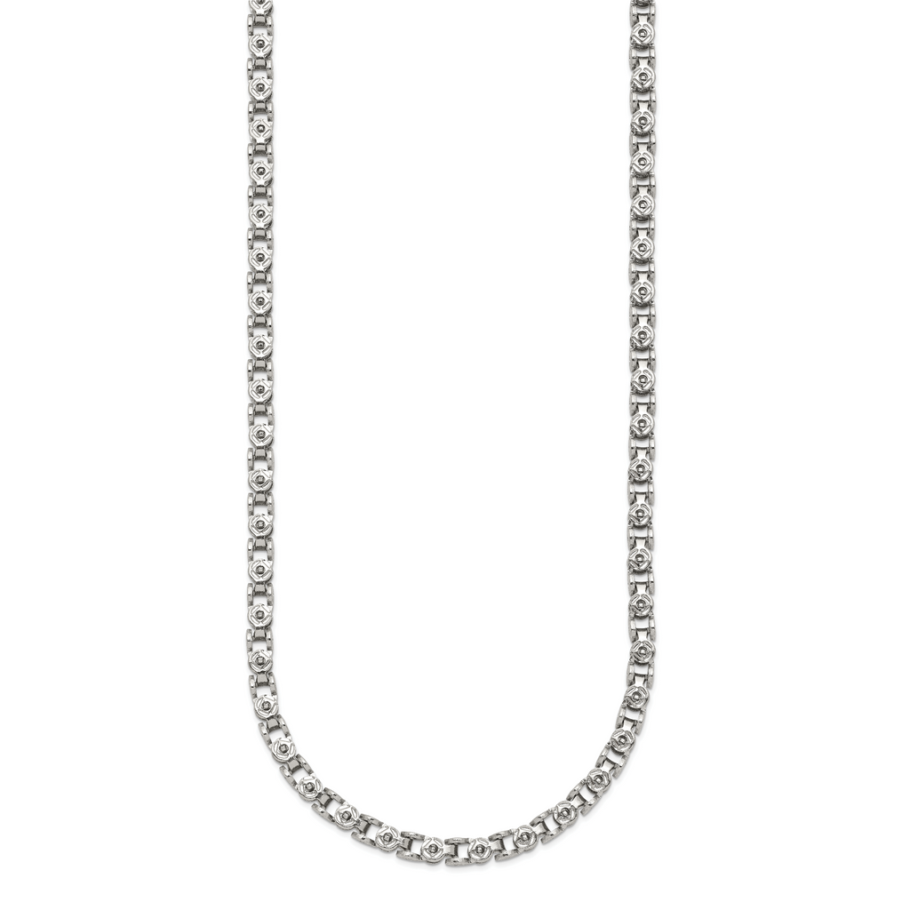 Chisel Stainless Steel Polished Fancy Circle Link Chain