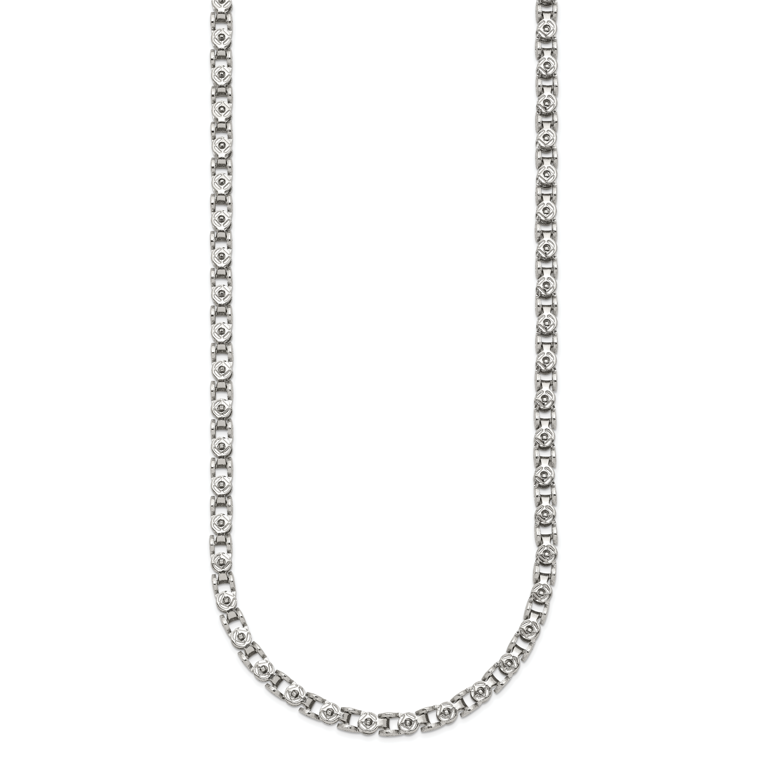 Chisel Stainless Steel Polished Fancy Circle Link Chain