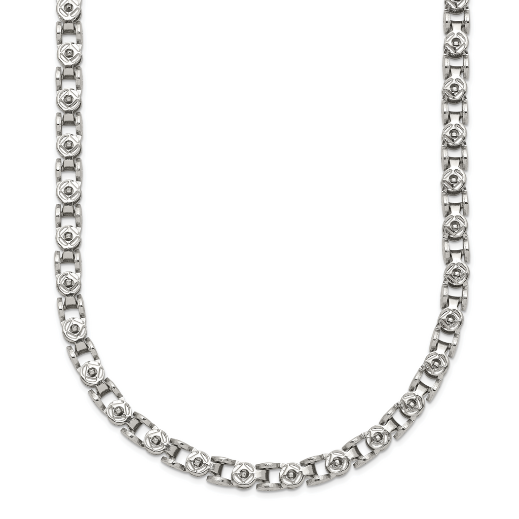 Chisel Stainless Steel Polished Fancy Circle Link Chain
