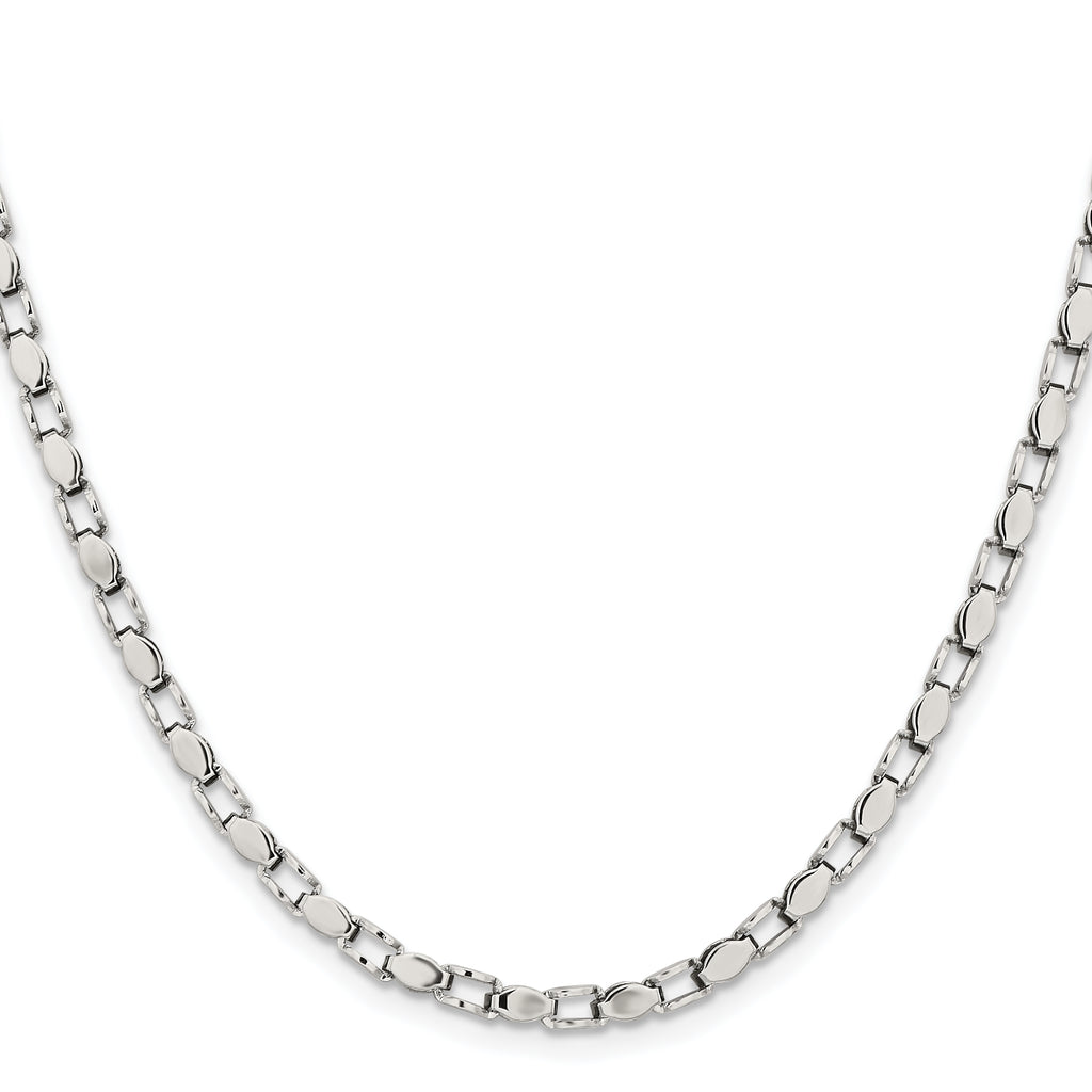 Stainless Steel Polished Fancy Link 22in Chain