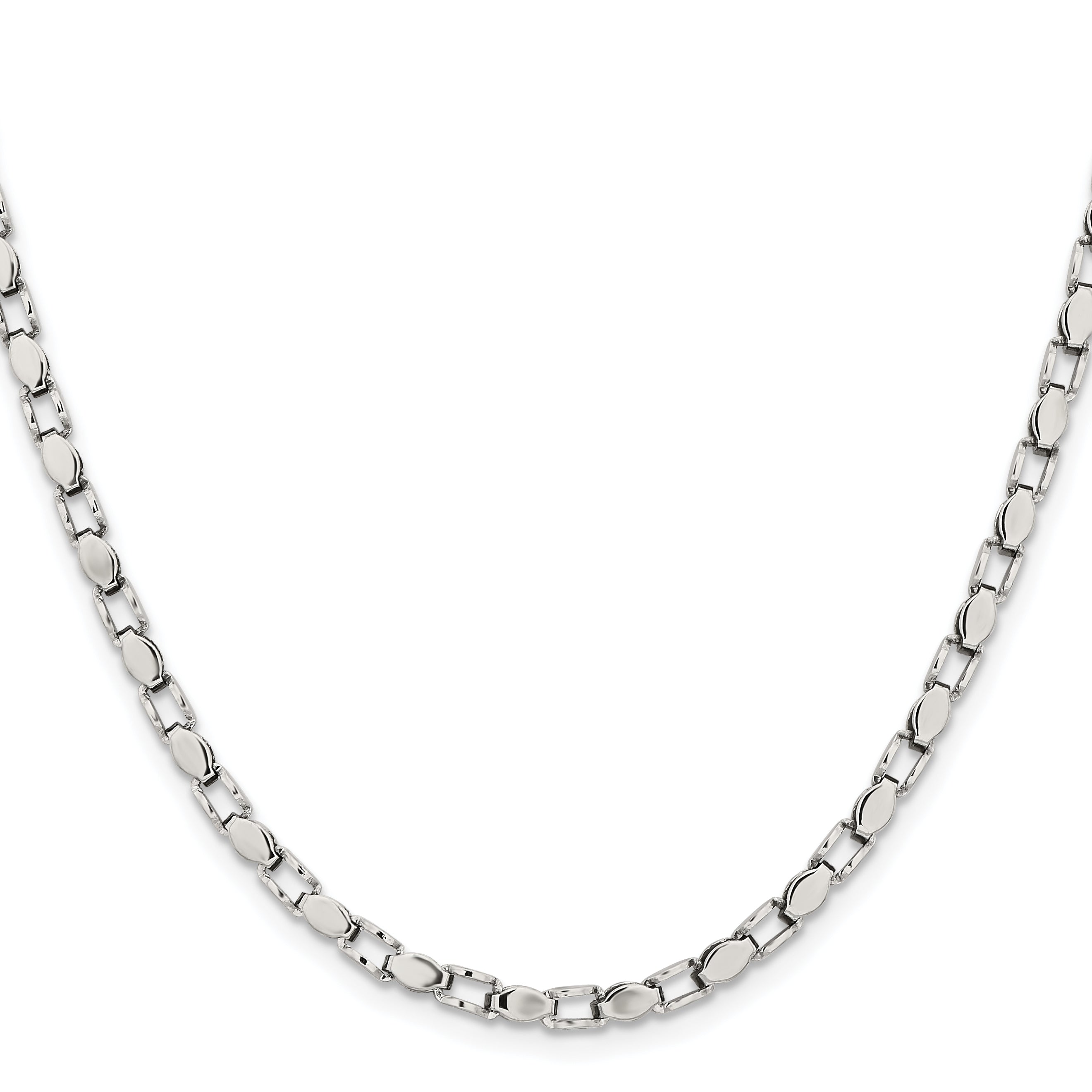 Stainless Steel Polished Fancy Link 22in Chain