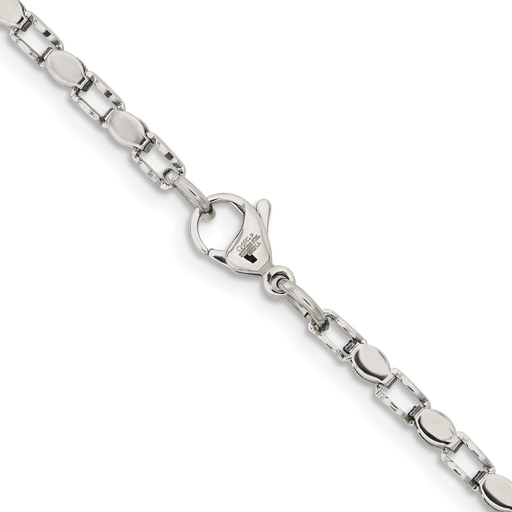 Stainless Steel Polished Fancy Link 22in Chain