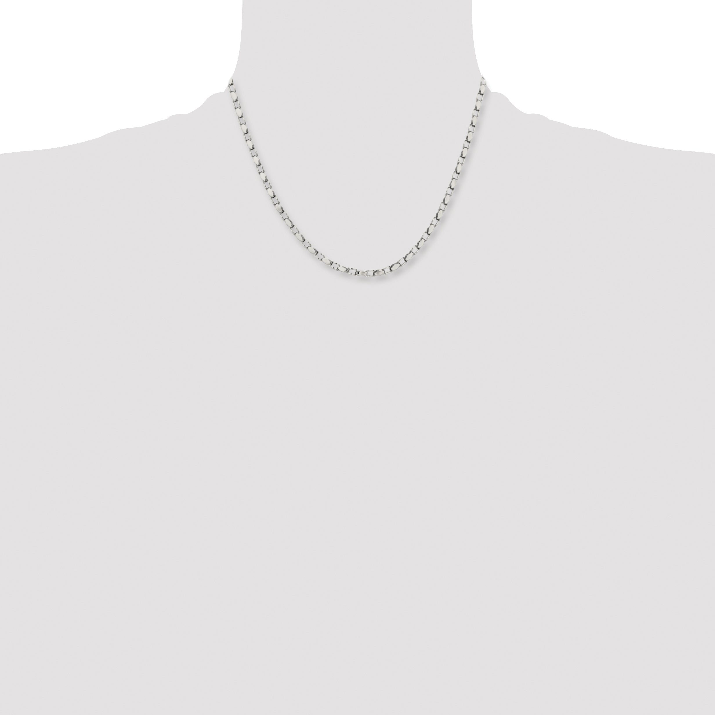 Fancy Link Chain Necklace in Stainless Steel, 18in Secondary image