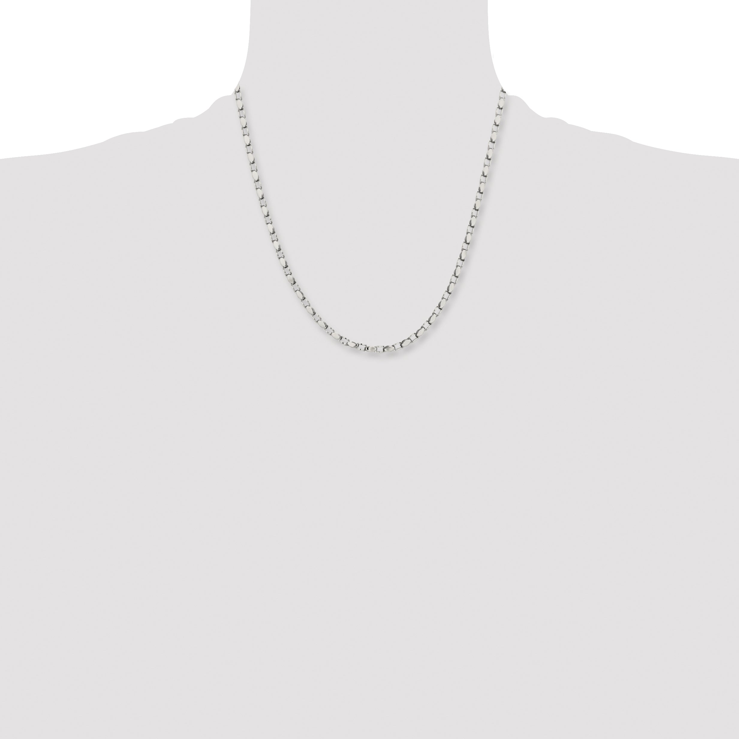 Stainless Steel Polished Fancy Link 20in Chain