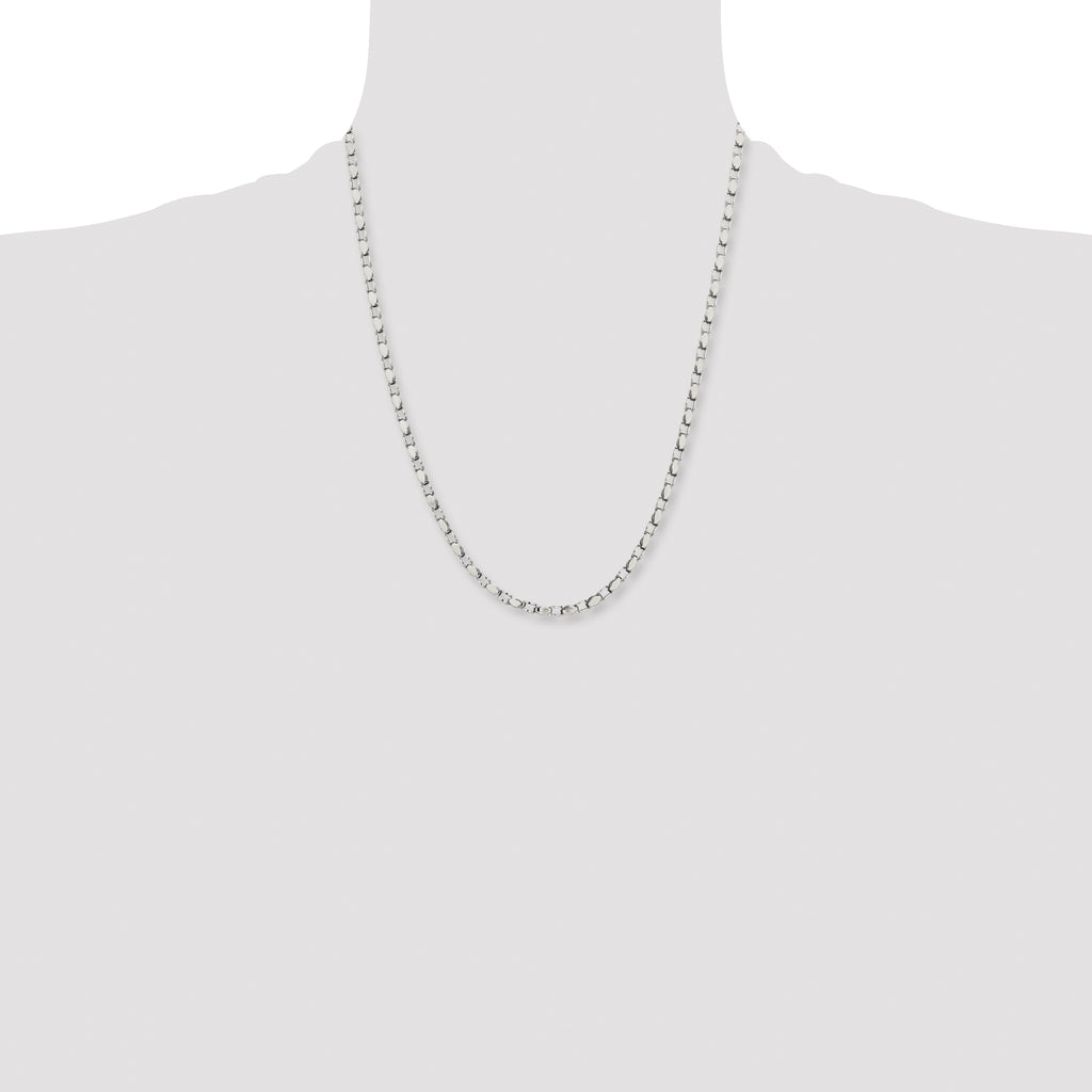 Stainless Steel Polished Fancy Link 22in Chain