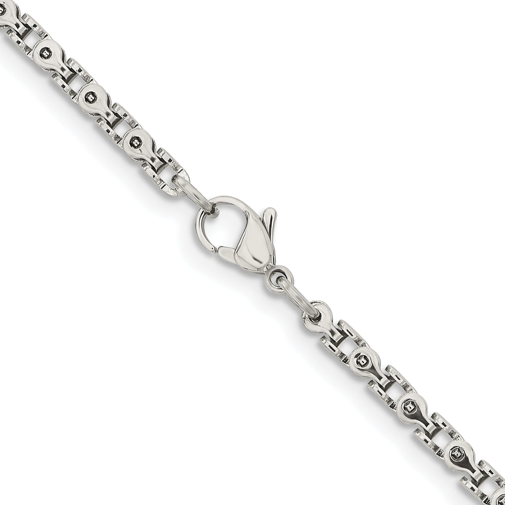Women's Stainless Steel Open Link Chain Necklace 3.15mm
