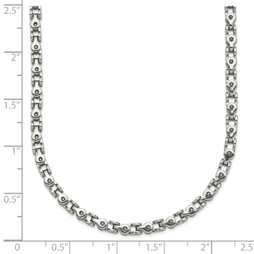 Women's Stainless Steel Open Link Chain Necklace 3.15mm