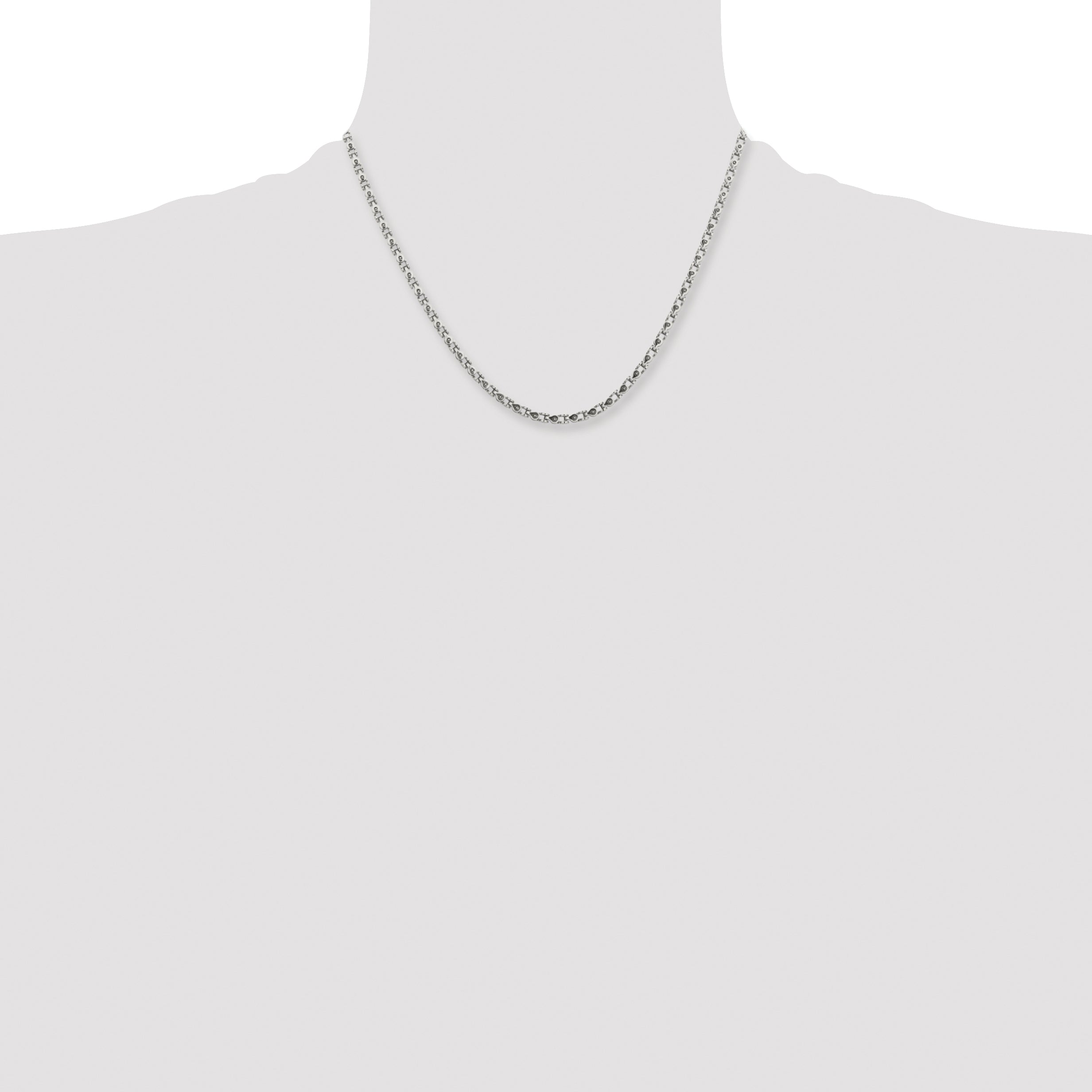 Women's Stainless Steel Open Link Chain Necklace 3.15mm Secondary image