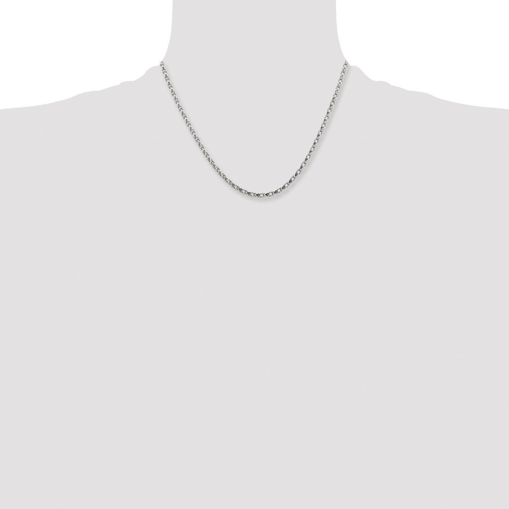 Women's Stainless Steel Open Link Chain Necklace 3.15mm