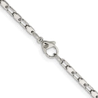 Women's Stainless Steel Open Link Chain Necklace 2.5mm