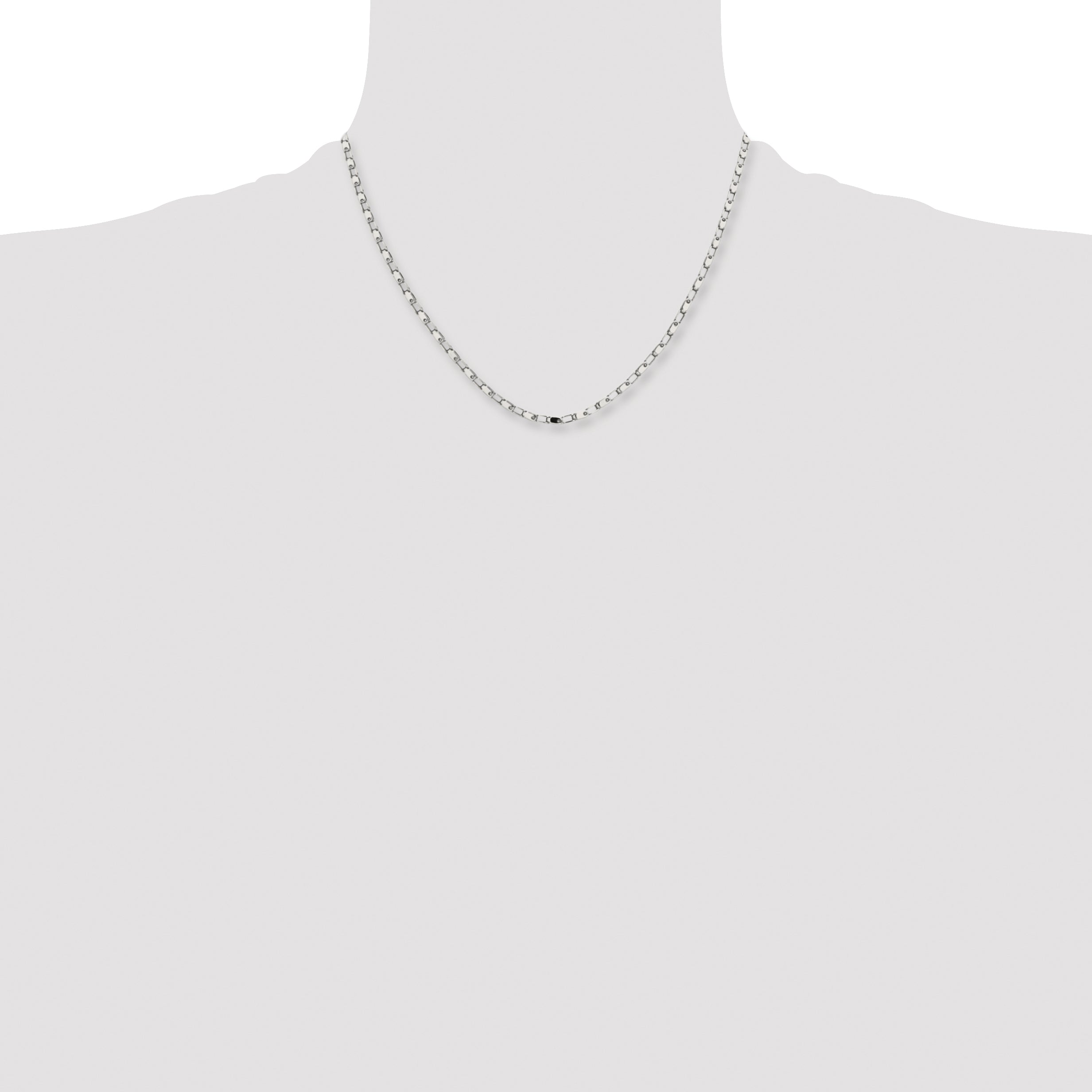 Women's Stainless Steel Open Link Chain Necklace 2.5mm