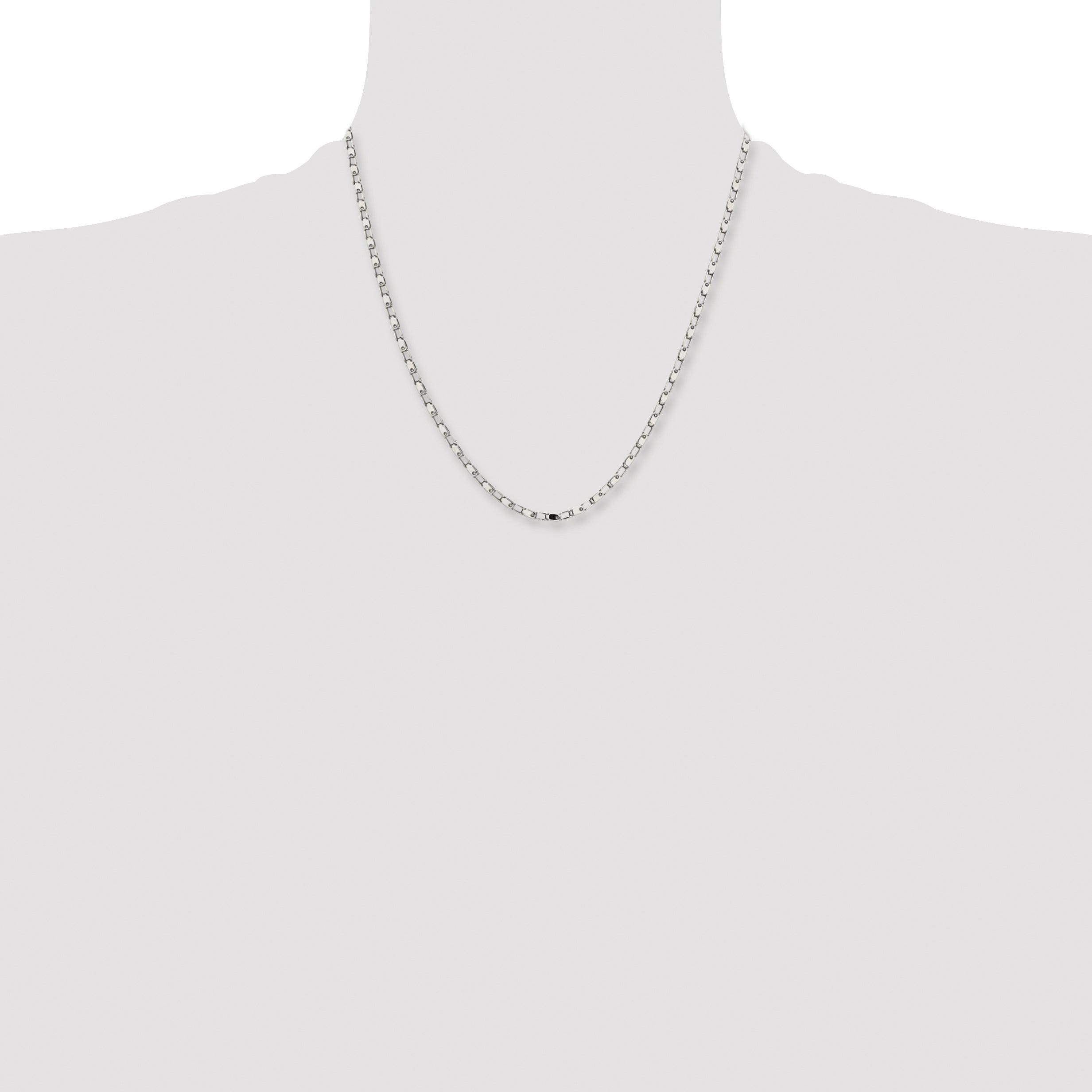 Chisel Stainless Steel Polished 20 inch Fancy Link Chain