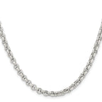Chisel Stainless Steel Polished and Textured Fancy Rolo Chain