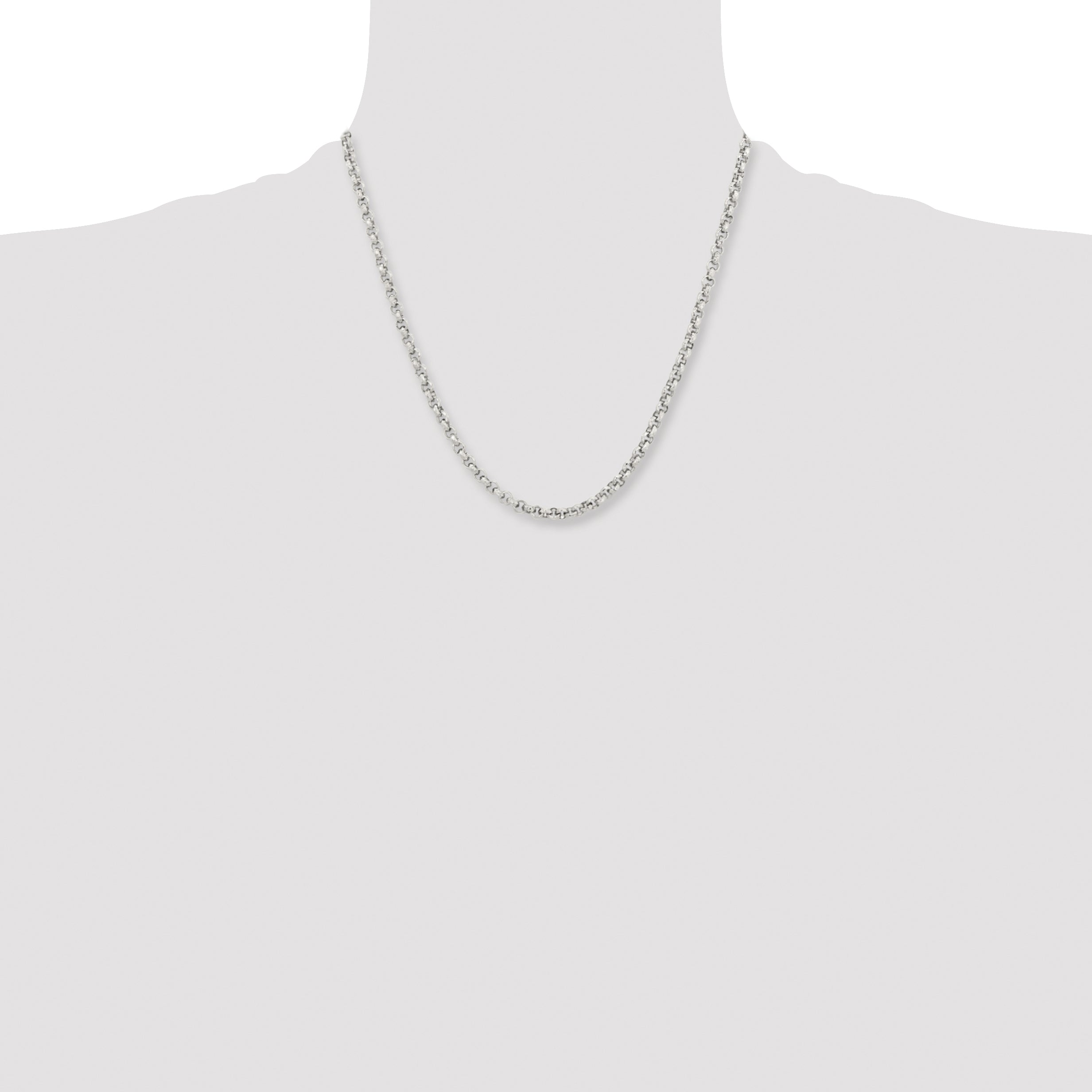 Stainless Steel Rolo Chain Necklace 5mm