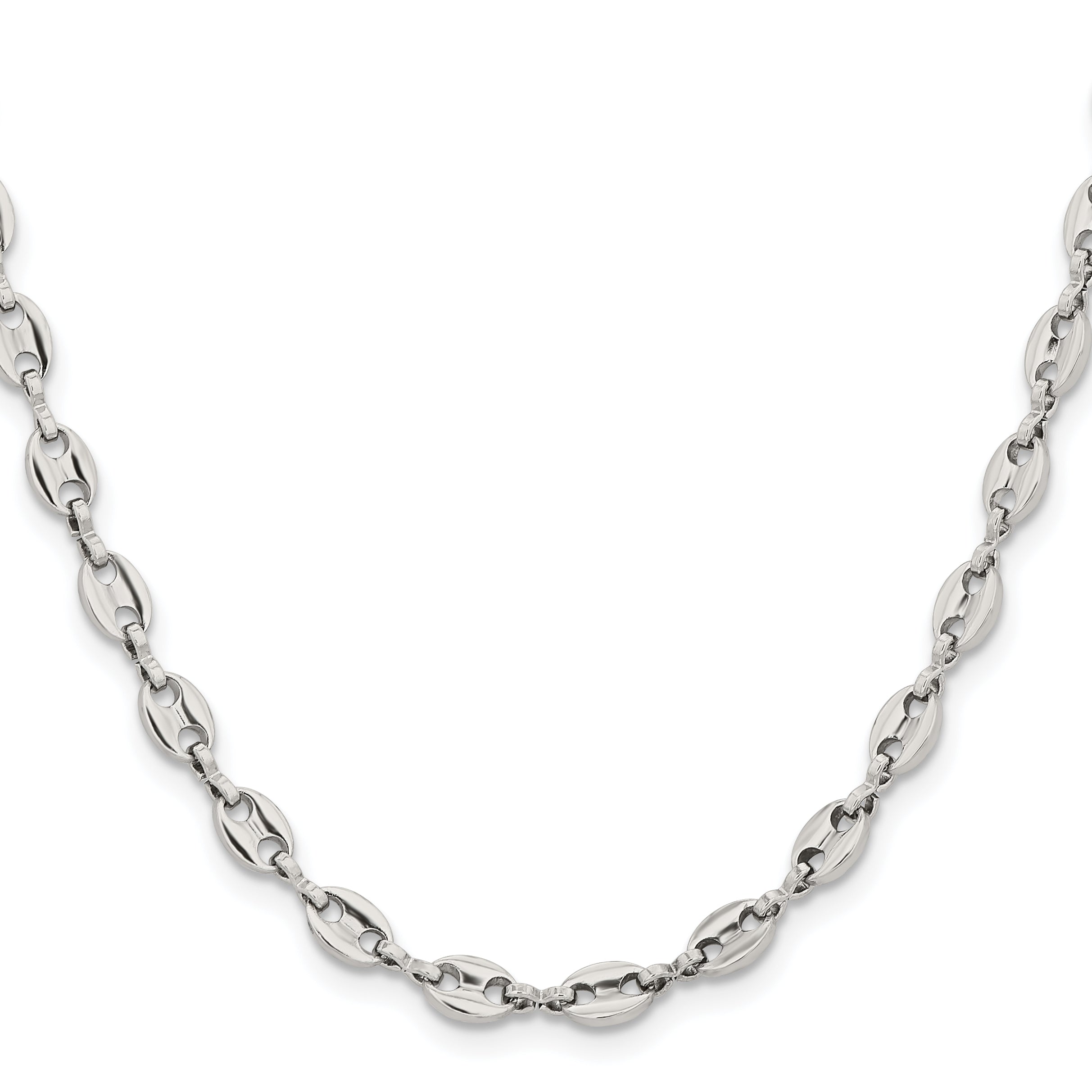 Stainless Steel Polished Fancy Link 22in Chain