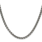 Chisel Stainless Steel Polished 3.9mm Rounded Box Chain
