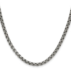 Chisel Stainless Steel Polished 3.9mm 24 inch Rounded Box Chain