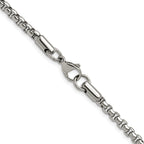Chisel Stainless Steel Polished 3.9mm Rounded Box Chain
