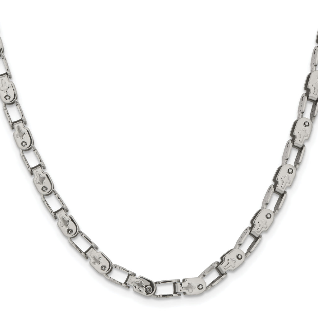 Women's Stainless Steel Open Link Chain Necklace 5.5mm