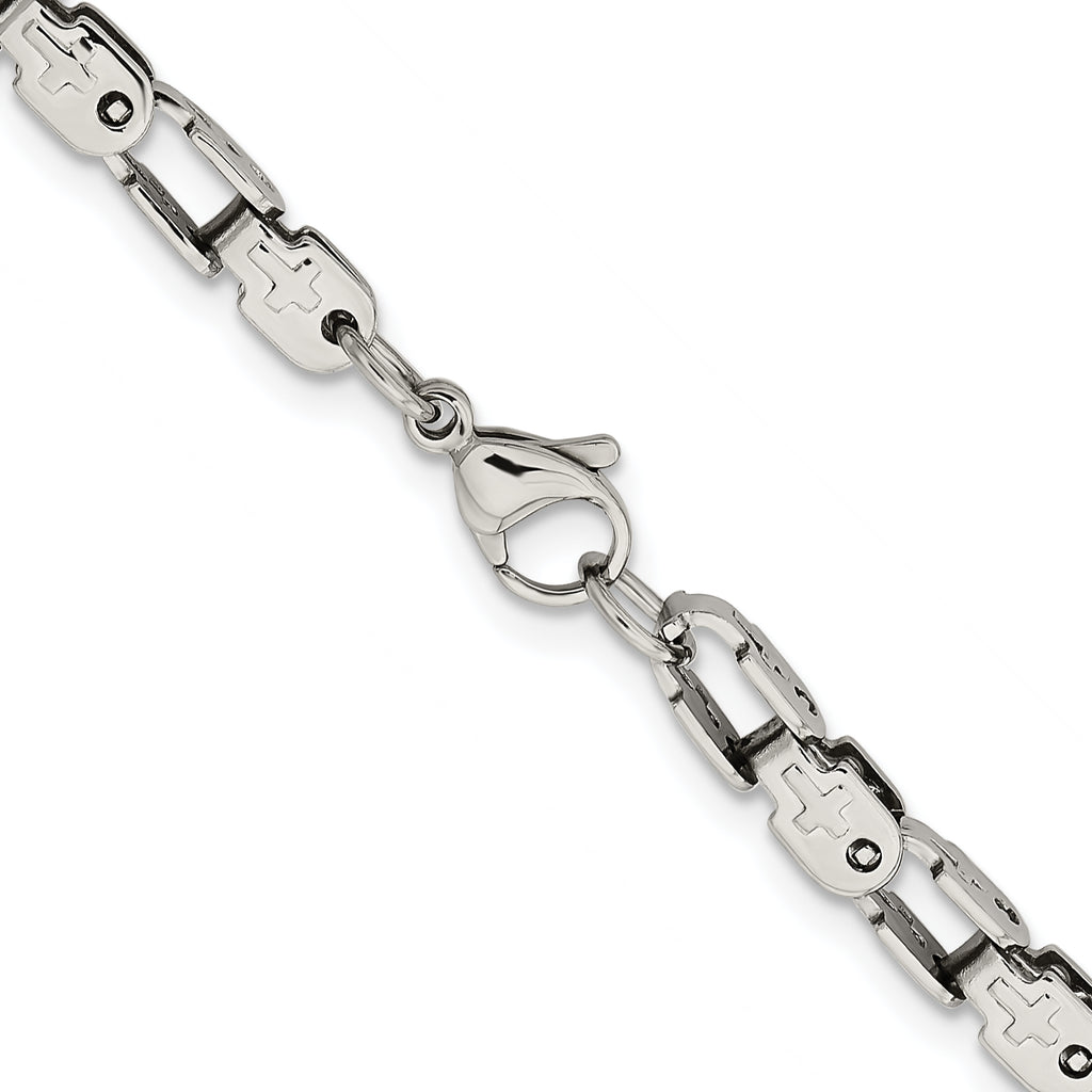Women's Stainless Steel Open Link Chain Necklace 5.5mm