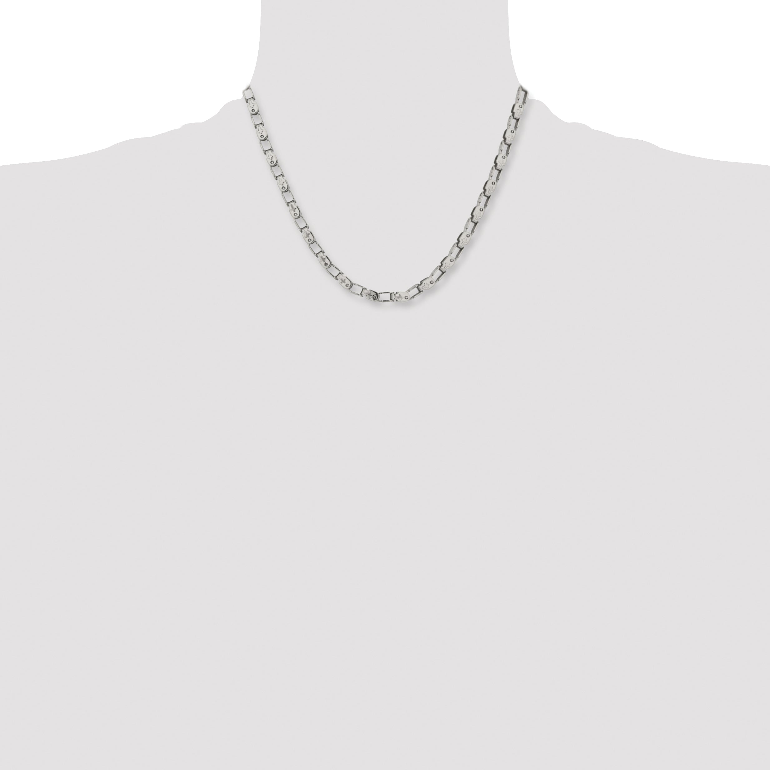 Women's Stainless Steel Open Link Chain Necklace 5.5mm