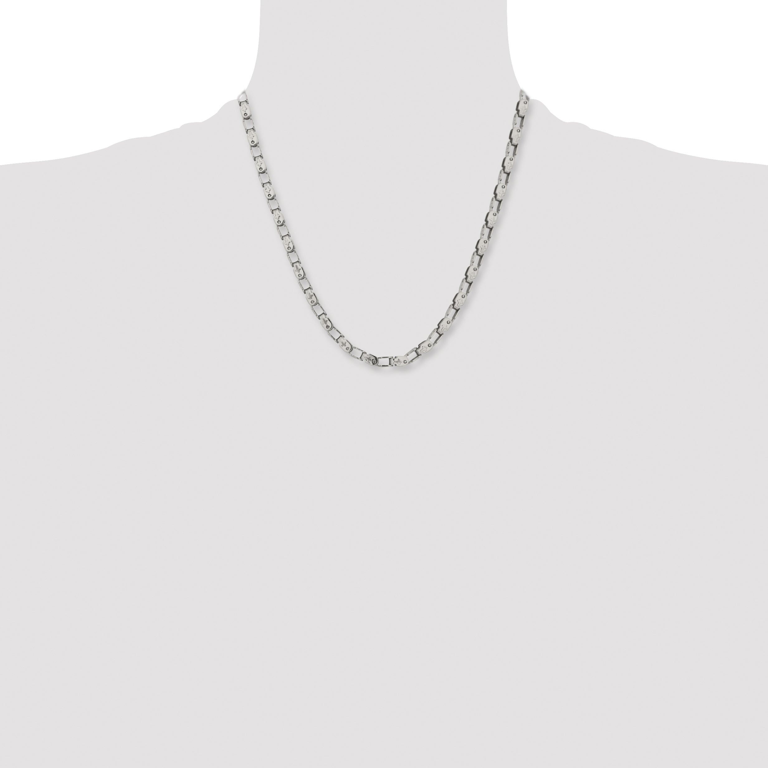 Chisel Stainless Steel Polished 20 inch Fancy Link Chain