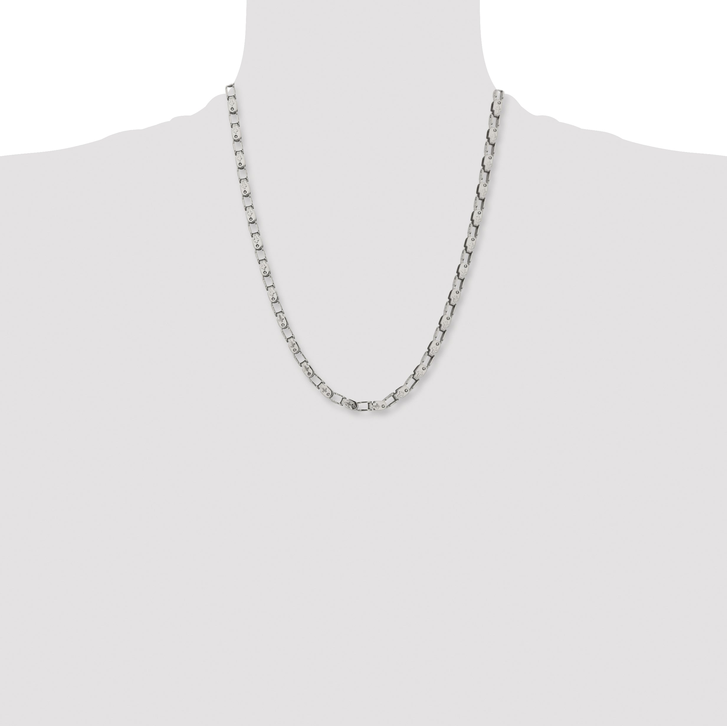 Chisel Stainless Steel Polished 22 inch Fancy Link Chain