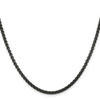 Chisel Stainless Steel Polished Black IP-plated Box Chain